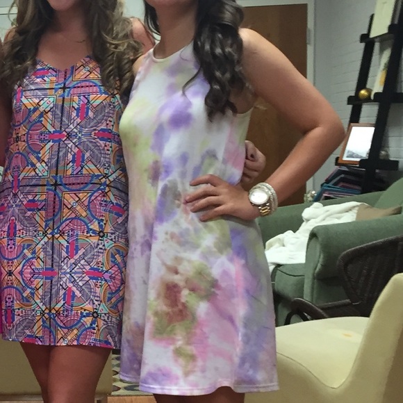 TOBI MILANI PINK TIE DYE SHIFT DRESS - Picture 5 of 6